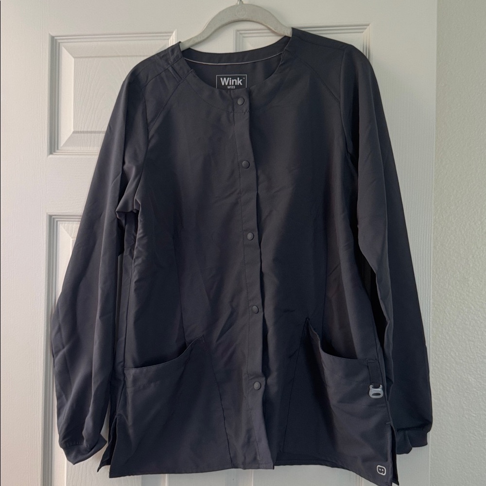 Wink Charcoal Snap-Front Jacket